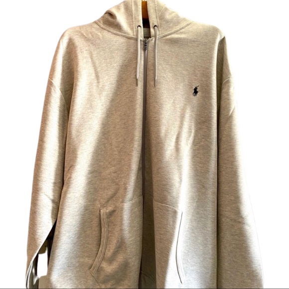 NWT HEATHER GRAY POLO BY RALPH LAUREN HOODIE.REASONABLE OFFERS.BIG & TALL - Picture 1 of 11